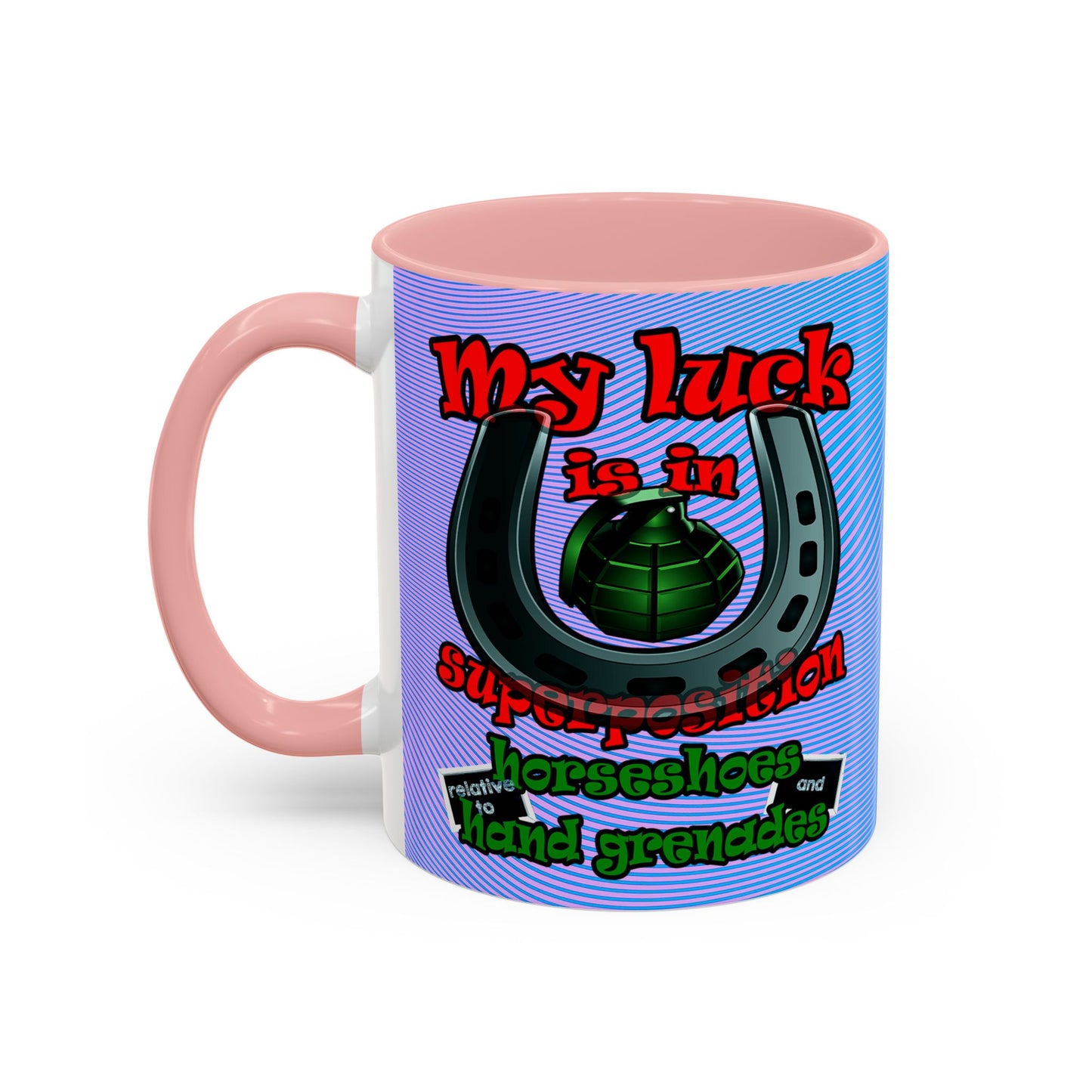 my luck - Accent Mug (light blue-purple wave)