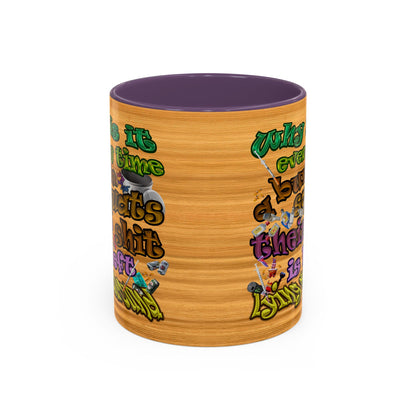 the bum's shit - Accent Mug (butterscotch wood finish)