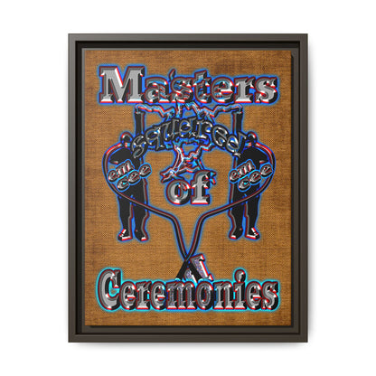 em cee squared - framed canvas art (brown papyrus)