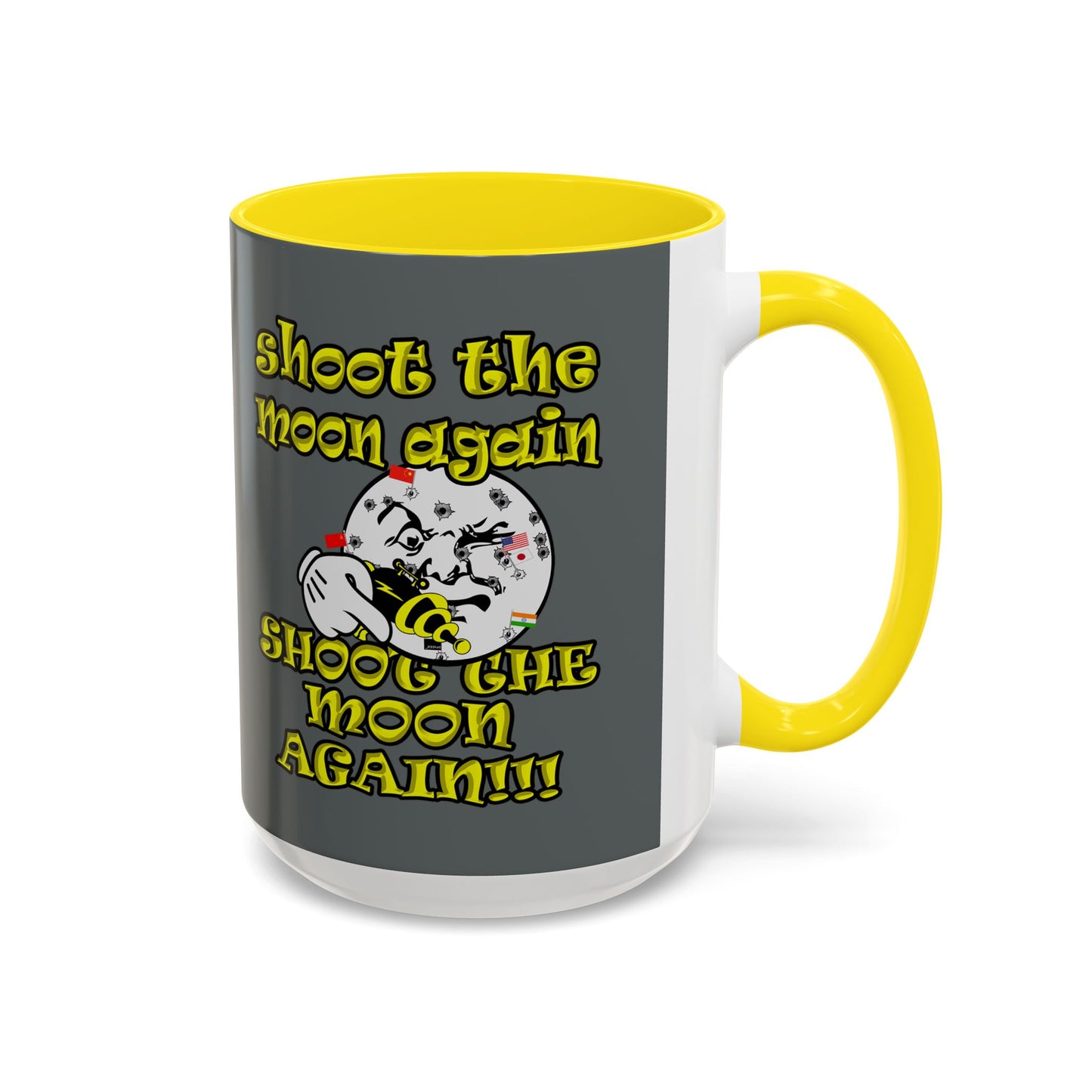 shoot the moon again - Accent Mug (dark grey)