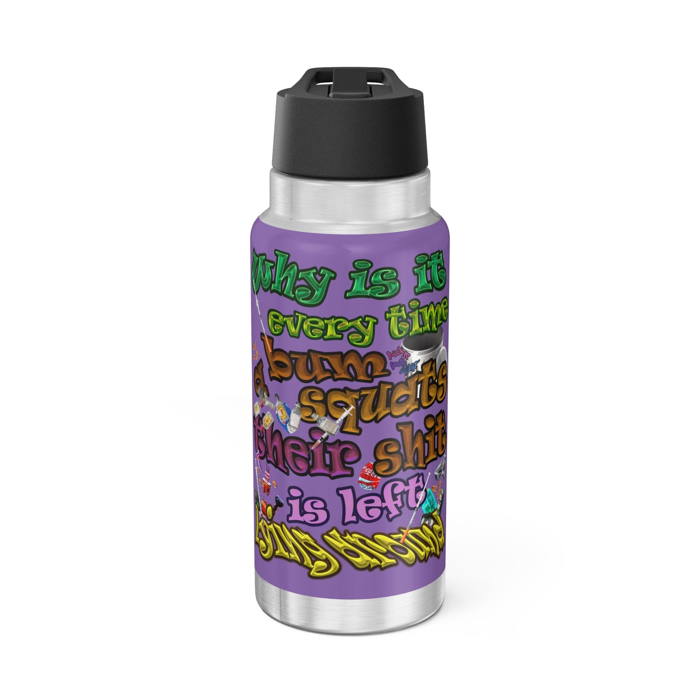 the bum's shit - Gator Tumbler, 32oz (light purple)