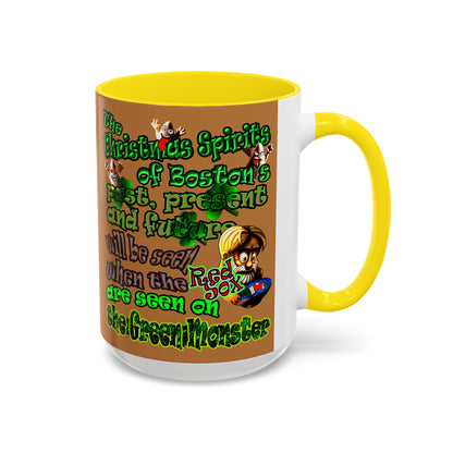 christmas spirits of boston - Accent Mug (light brown)