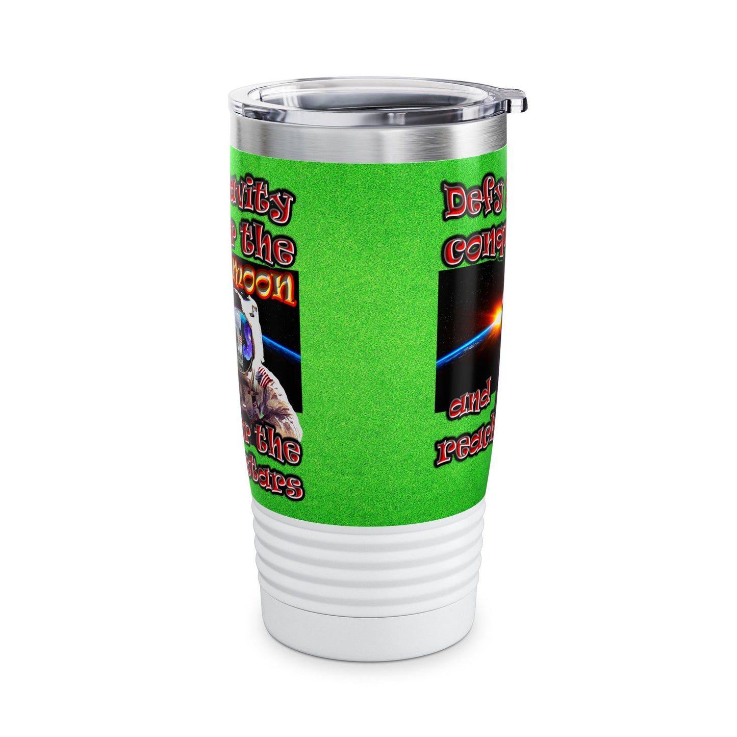 defy conquer reach - Ringneck Tumbler, 20oz (green turf)