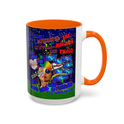drop the beat - Accent Mug ('snoops' background)