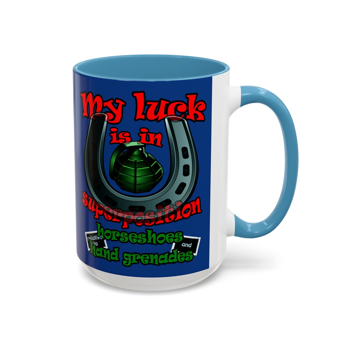 my luck - Accent Mug (dark blue)