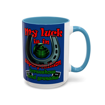 my luck - Accent Mug (dark blue)