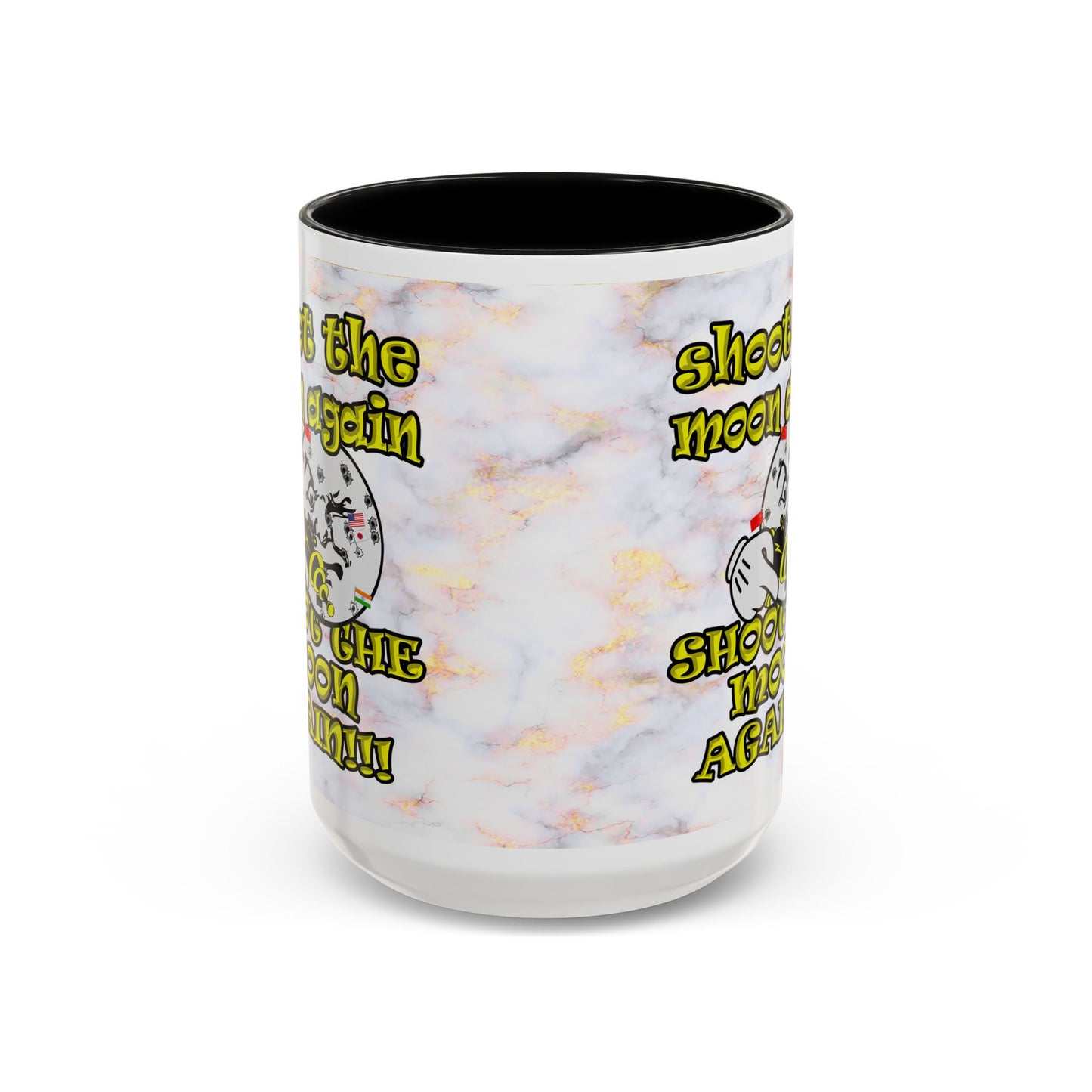 shoot the moon again - Accent Mug (white marble)