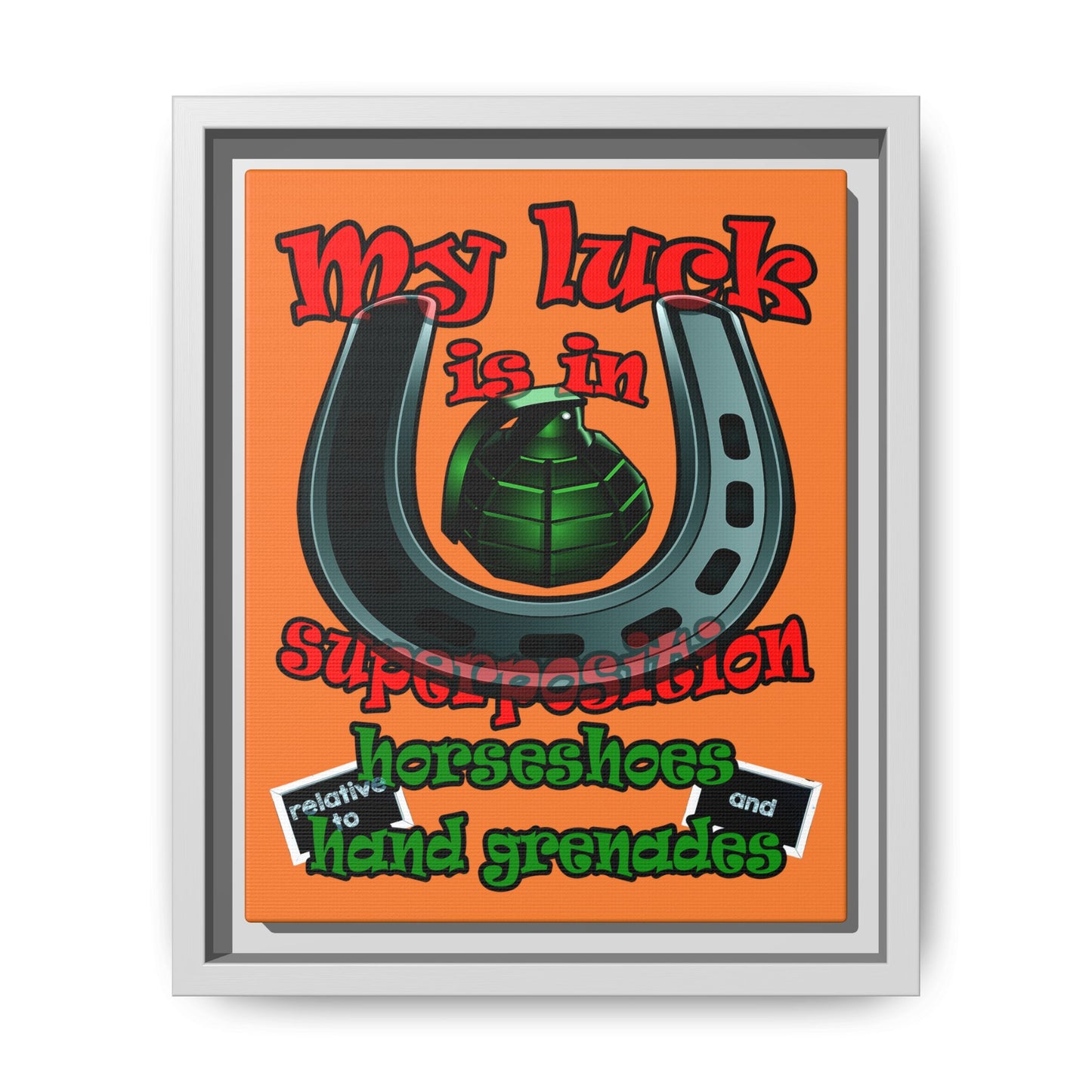 my luck - framed canvas art (crusta)