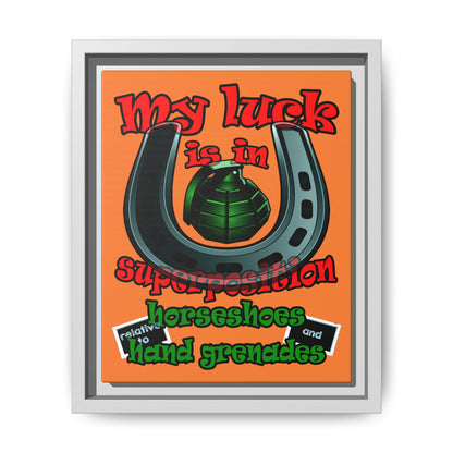 my luck - framed canvas art (crusta)