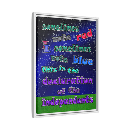 declaration of the independents - framed canvas art ('snoops' background)