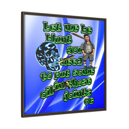 og - framed canvas art (blue-white wave)