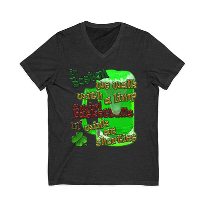 celtics logo - Unisex Jersey Short Sleeve V-Neck Tee