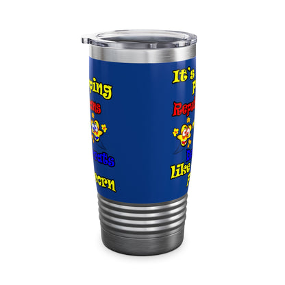 popping like popcorn - Ringneck Tumbler, 20oz (dark blue)