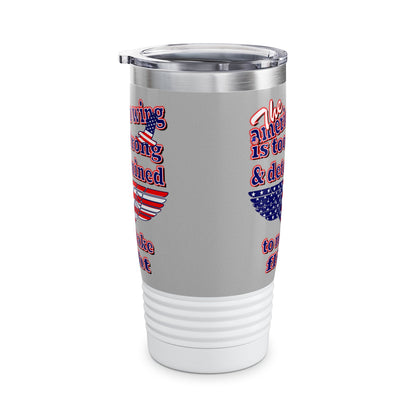 american wing - Ringneck Tumbler, 20oz (light grey)