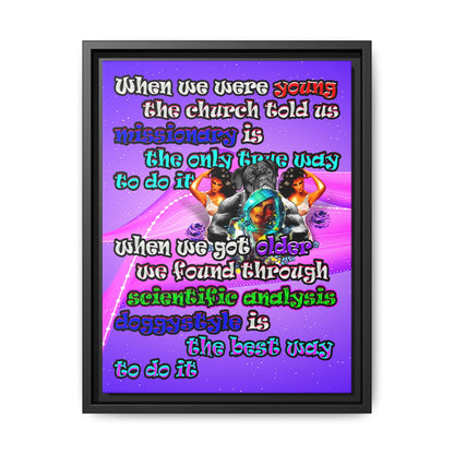 doggystyle - framed canvas art (purple-pink wave)