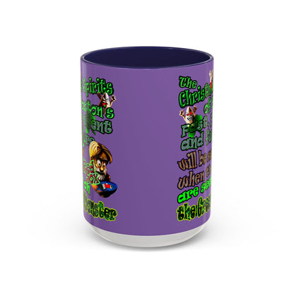 christmas spirits of boston - Accent Mug (light purple)
