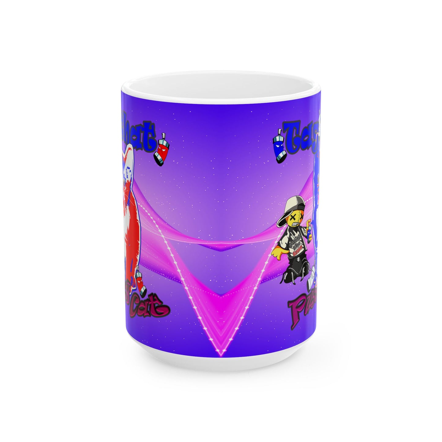 tag that - White Mug (purple-pink wave)