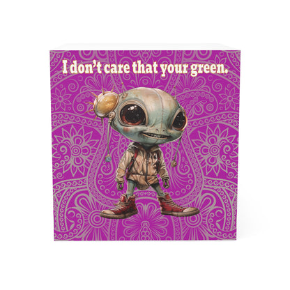 I don't care that your green - note cube (pink swirl)