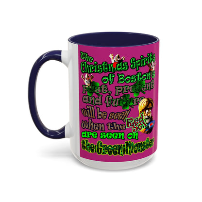 christmas spirits of boston - Accent Mug (pink)