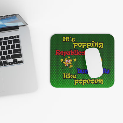 popping like popcorn - Mouse Pad (Rectangle) (logo green)