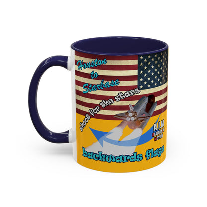 shoot for the stars - Accent Mug (yellow)