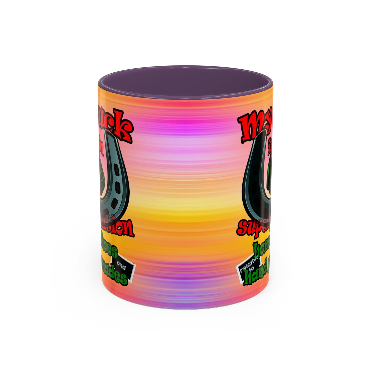 my luck - Accent Mug (color blur)
