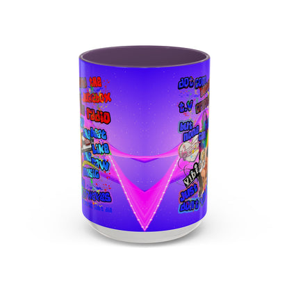 drop the beat - Accent Mug (purple-pink wave)