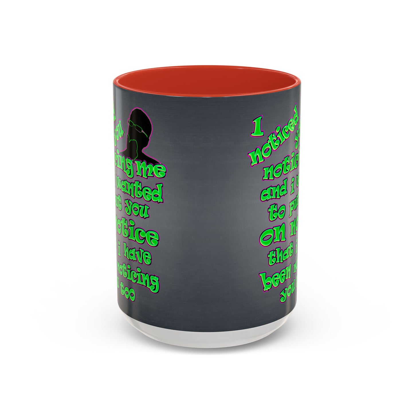 noticed you noticing - Accent Mug (grey-light grey)