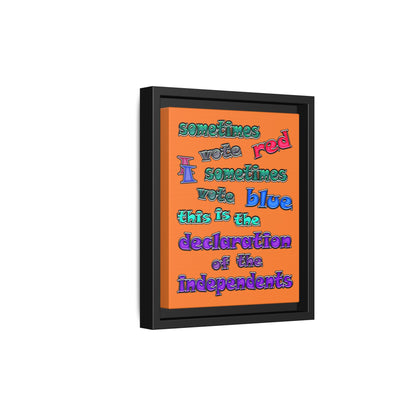 declaration of the independents - framed canvas art (crusta)