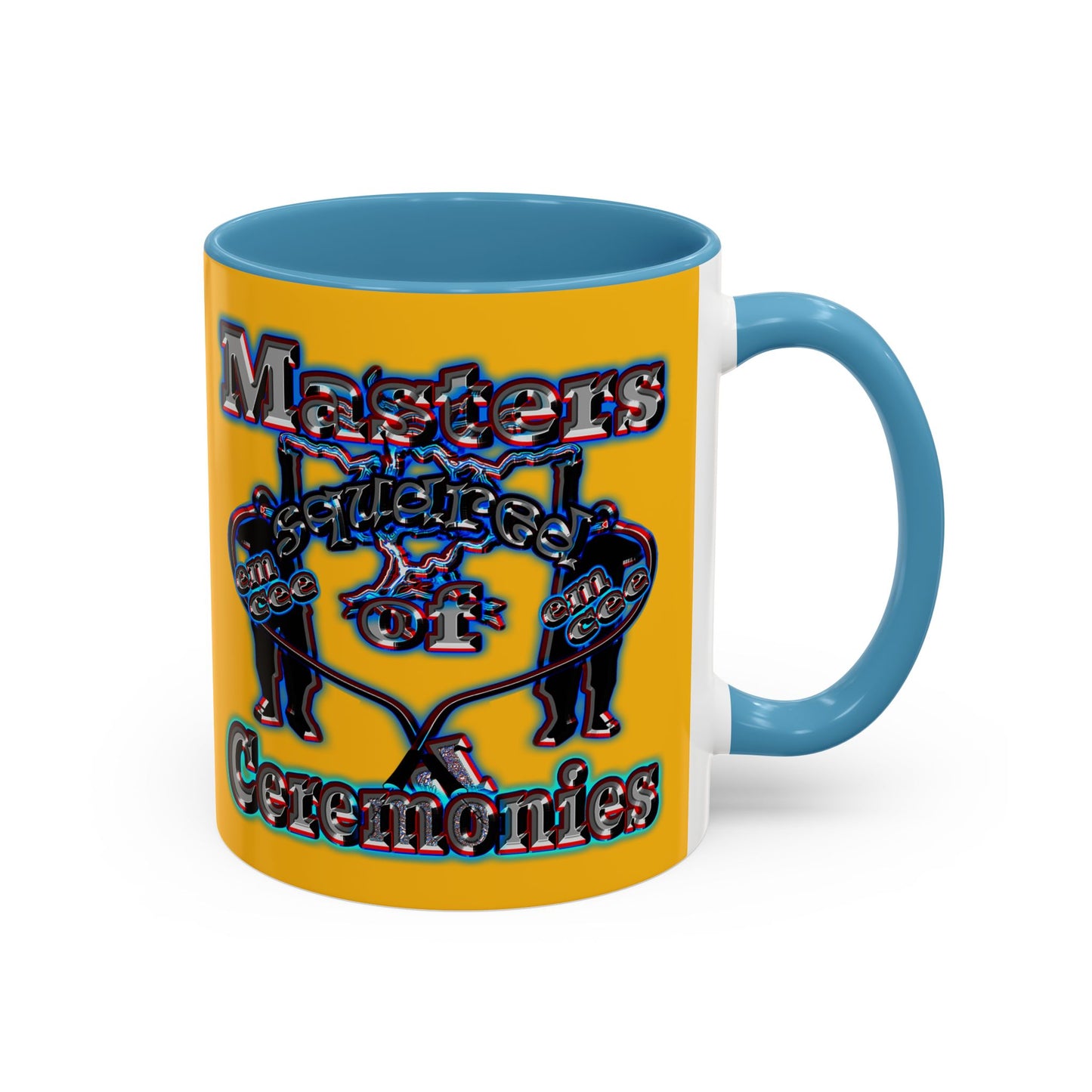 em cee squared - Accent Mug (yellow)
