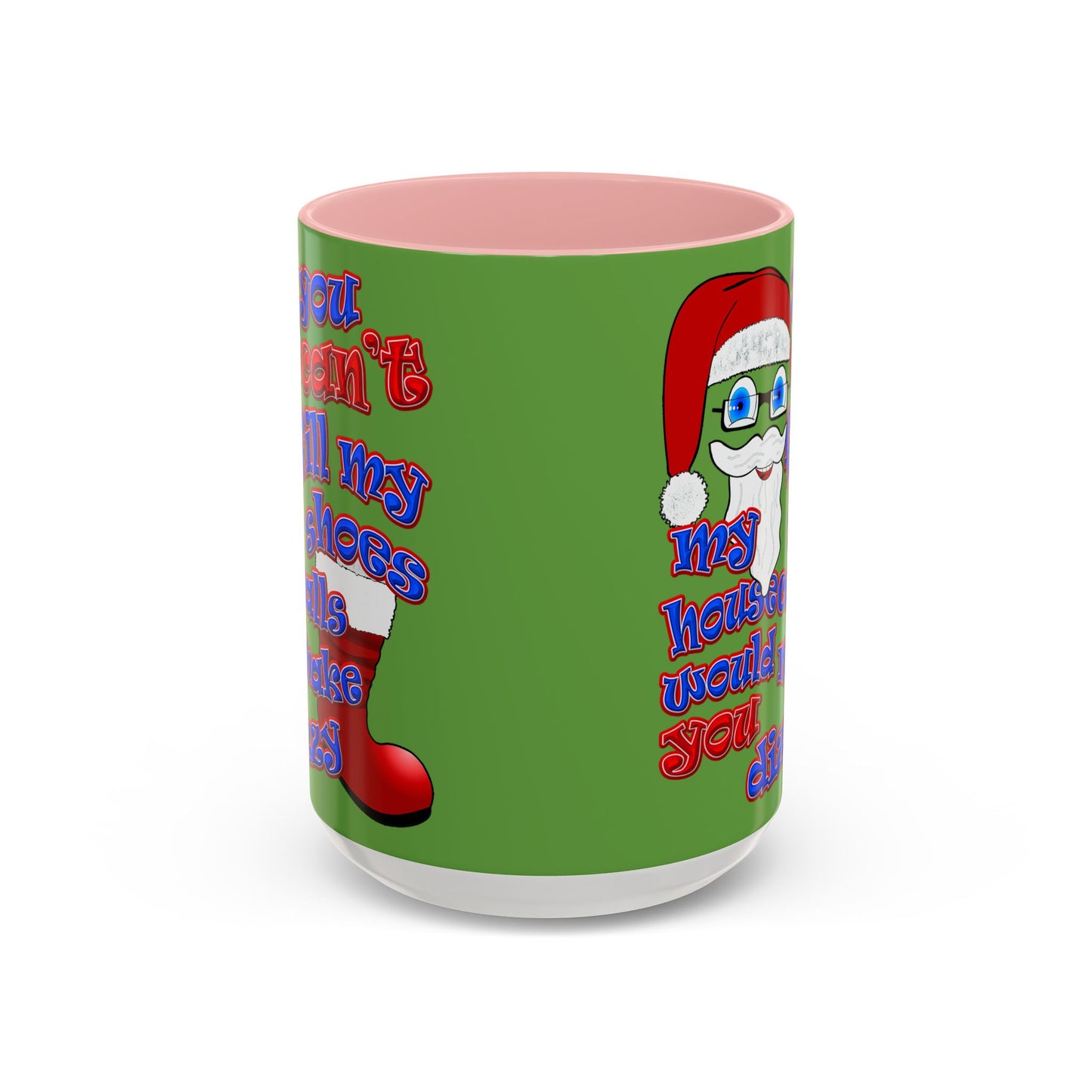 santa's shoes - Accent Mug (green)