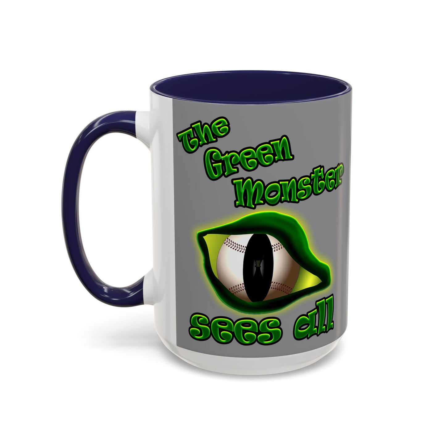 green monster - Accent Mug (grey)