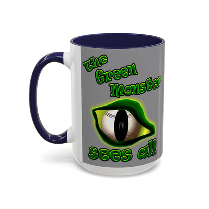 green monster - Accent Mug (grey)