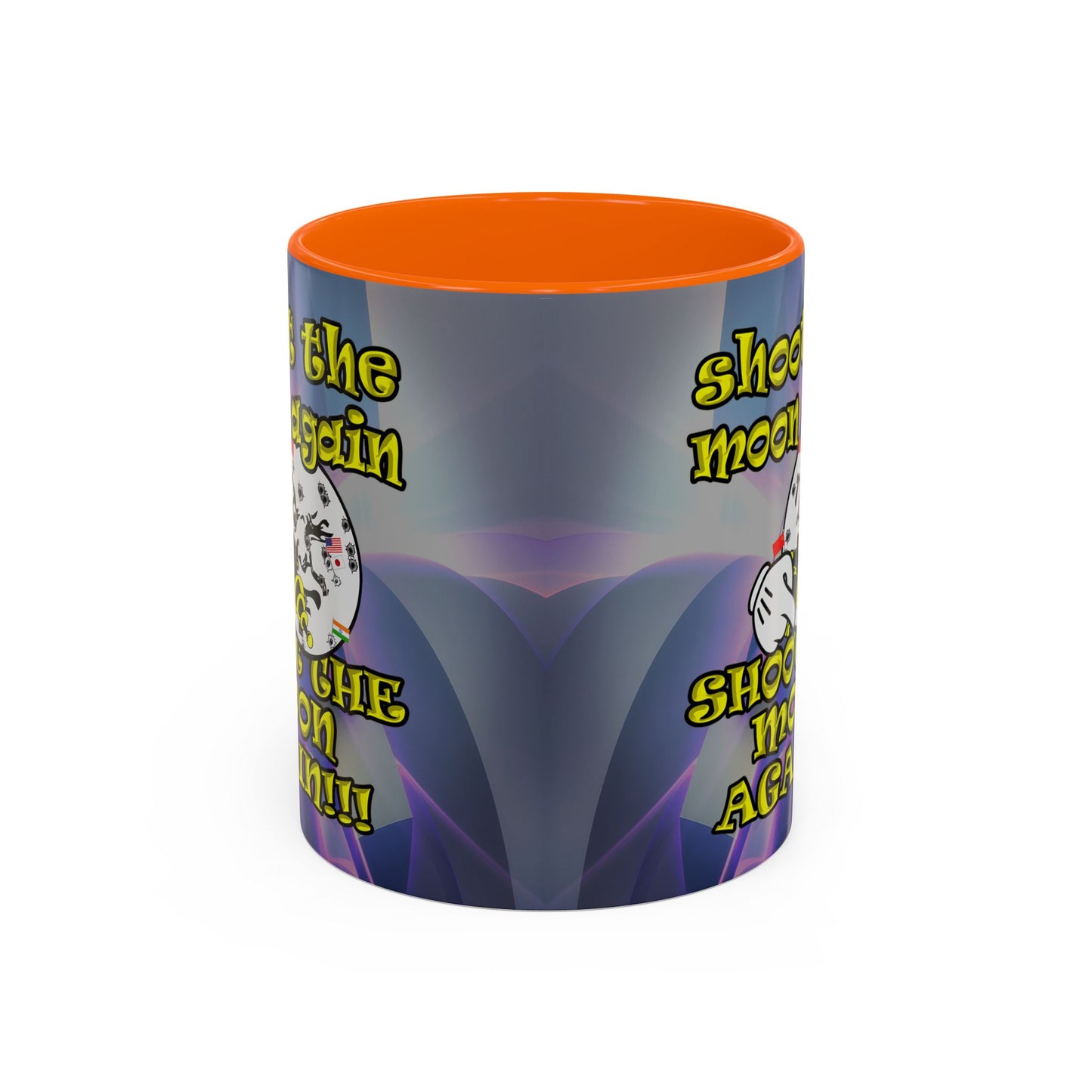 shoot the moon again - Accent Mug (grey-pink wave)
