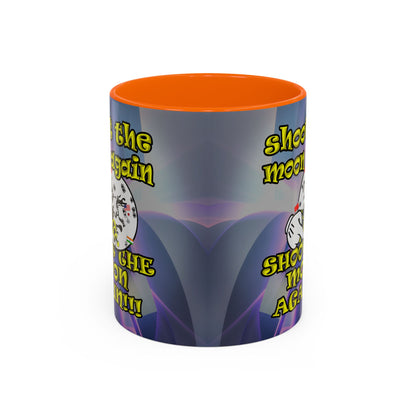 shoot the moon again - Accent Mug (grey-pink wave)