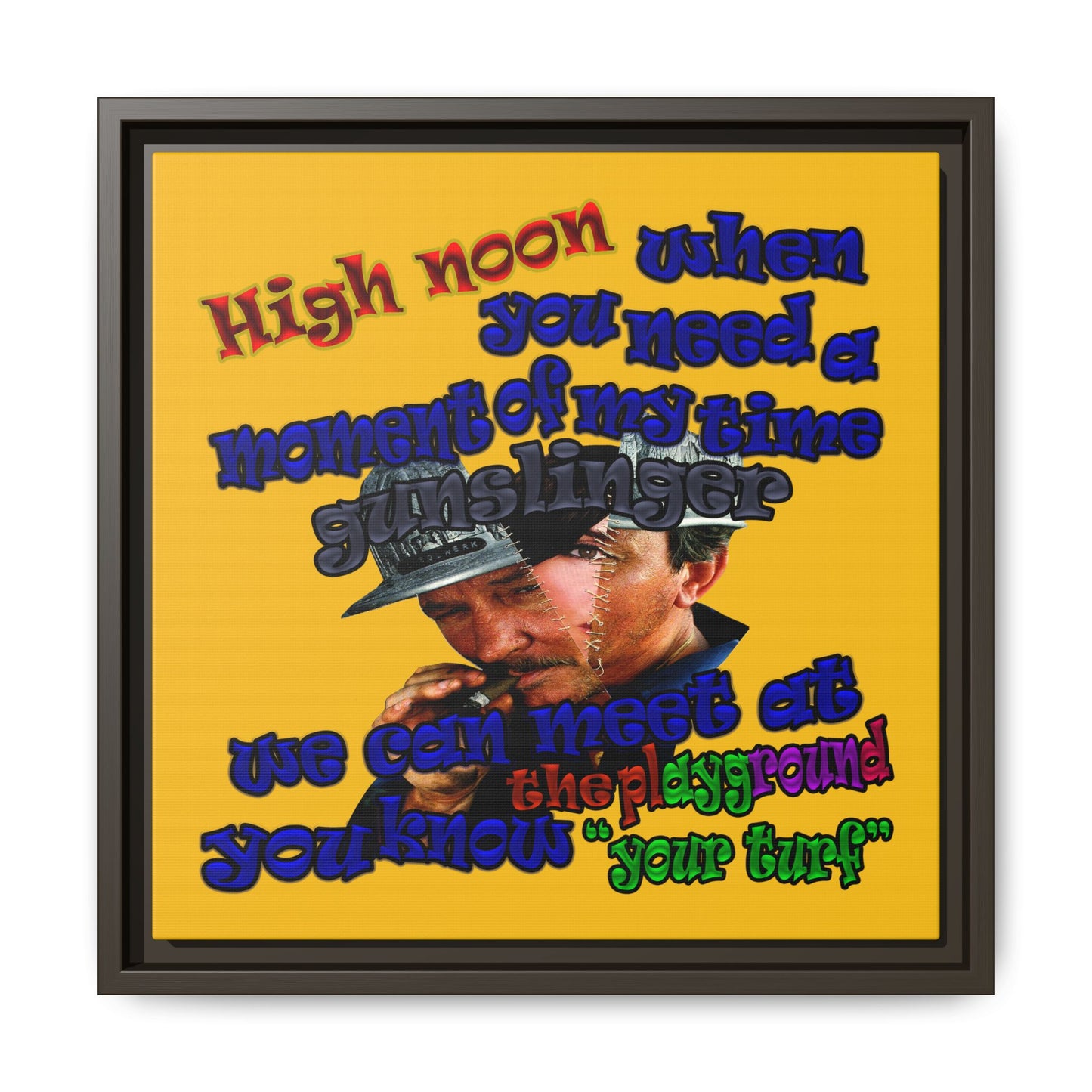high noon - framed canvas art (yellow)