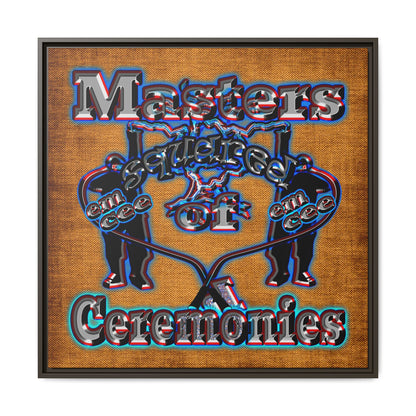 em cee squared - framed canvas art (brown papyrus)