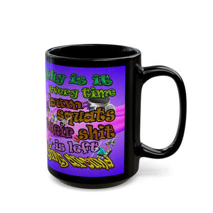 the bum's shit - Black Mug (purple-pink wave)