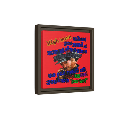 high noon - framed canvas art (red)