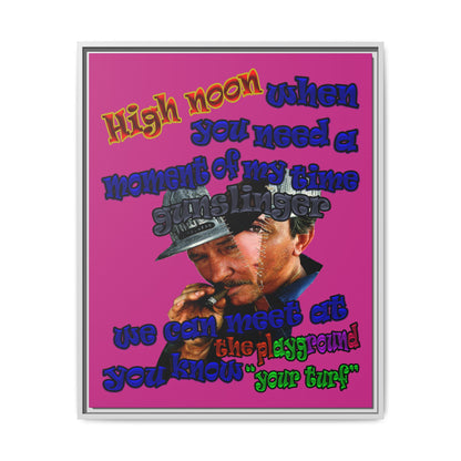 high noon - framed canvas art (pink)