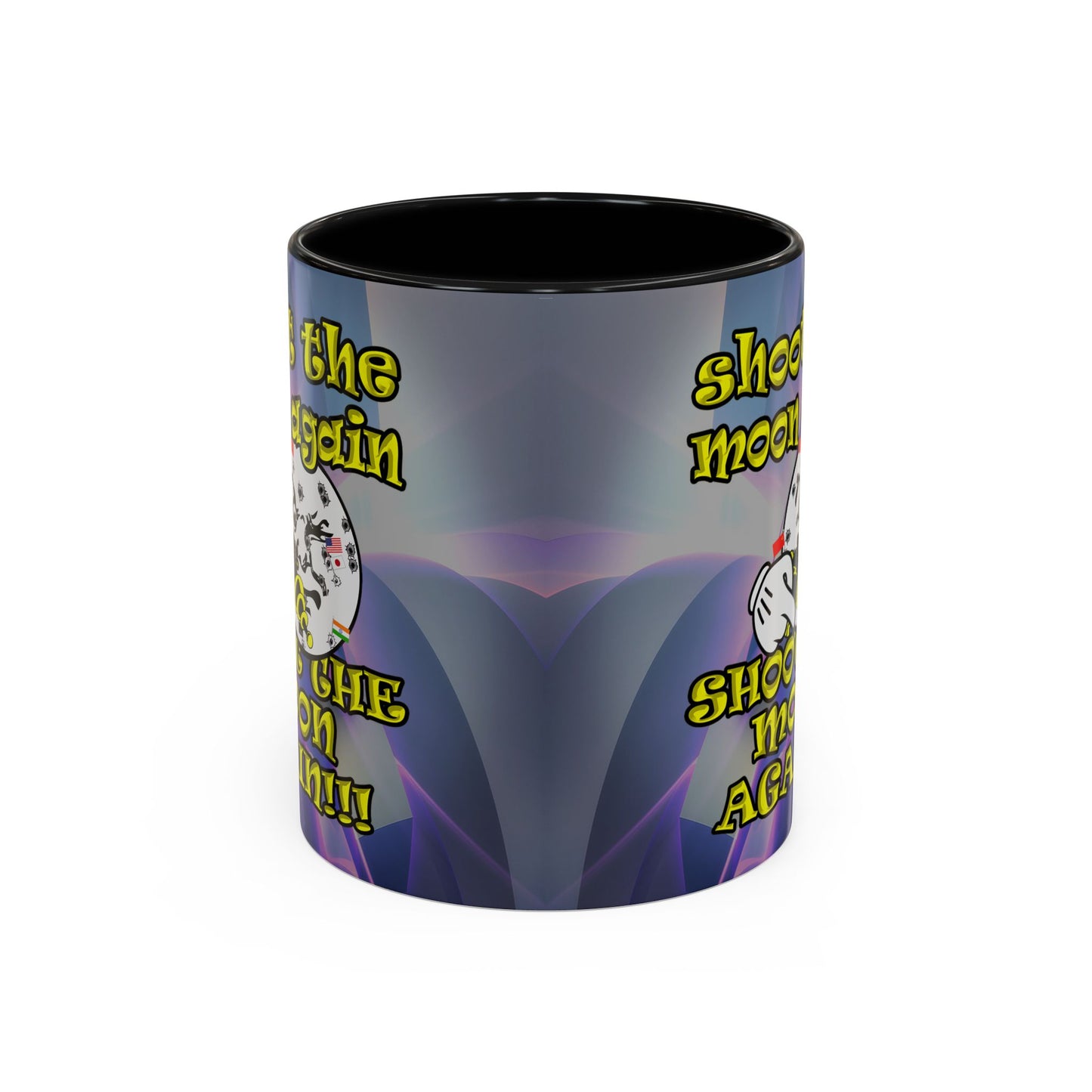 shoot the moon again - Accent Mug (grey-pink wave)