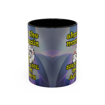 shoot the moon again - Accent Mug (grey-pink wave)