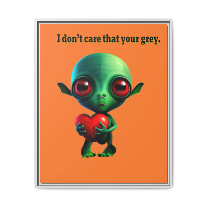 I don't care that your grey - framed canvas art (crusta)