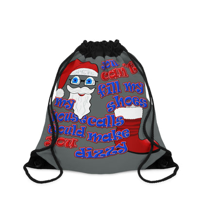 santa's shoes - Drawstring Bag (dark grey)