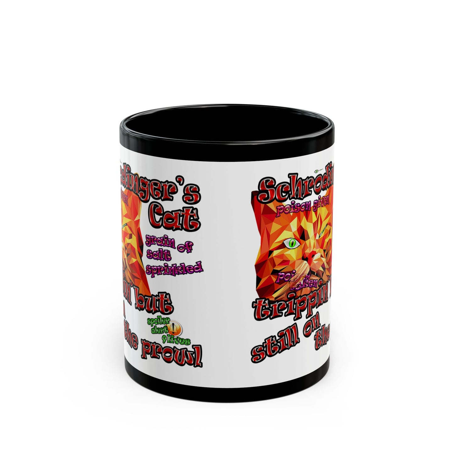schrodinger's cat - Black Mug (white)