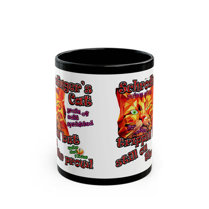 schrodinger's cat - Black Mug (white)