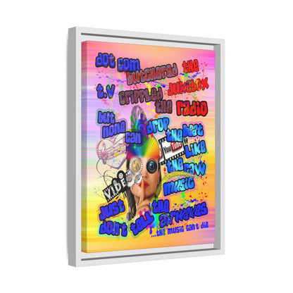 drop the beat - framed canvas art (color blur)