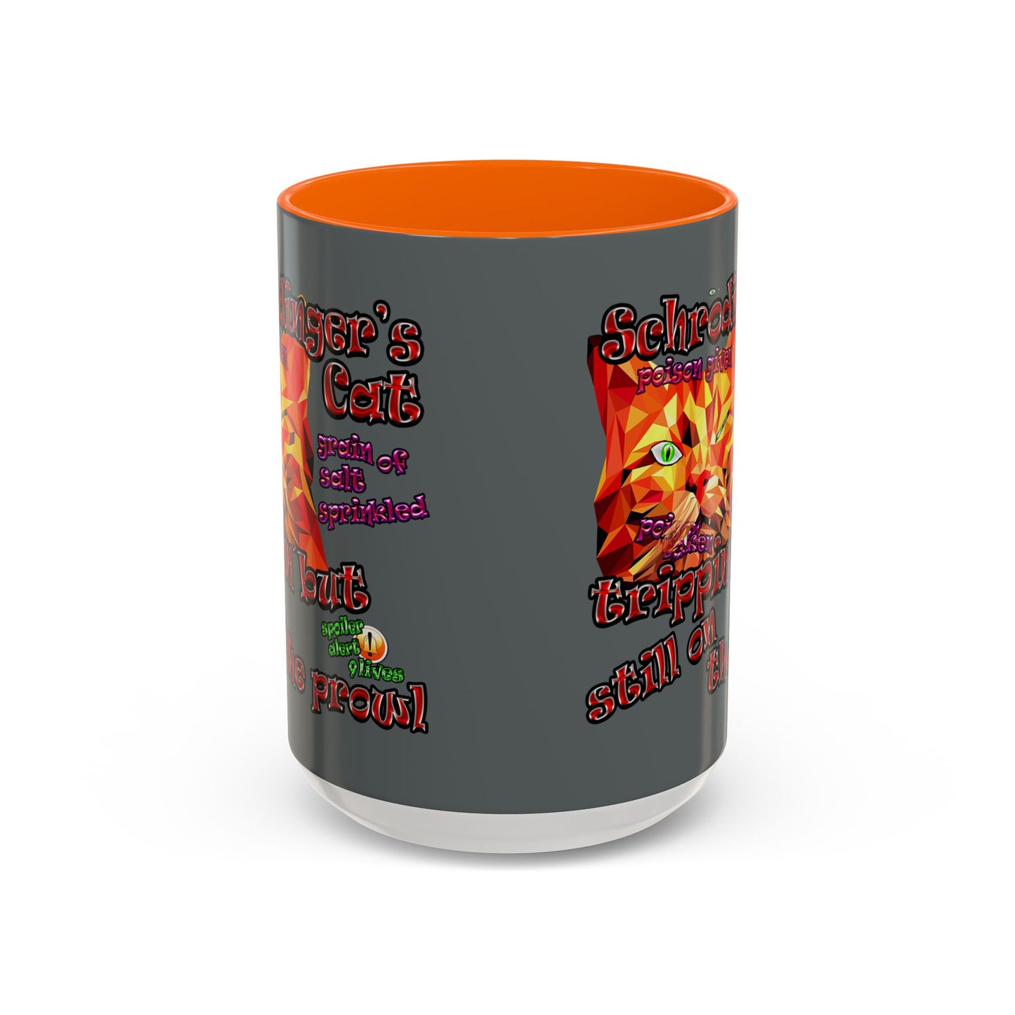 schrodinger's cat - Accent Mug (dark grey)