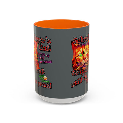schrodinger's cat - Accent Mug (dark grey)