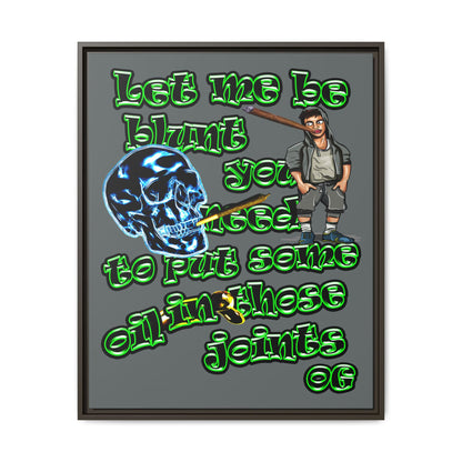 og - framed canvas art (dark grey)